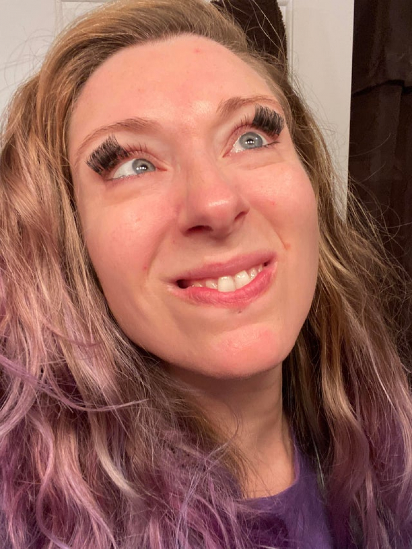 I bought some “accent” lashes. They look so natural.