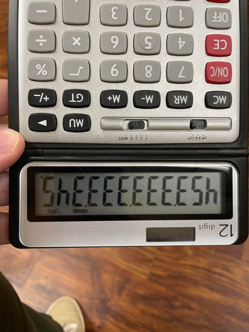 Apparently gen-z has their own version of the boobies calculator trick...