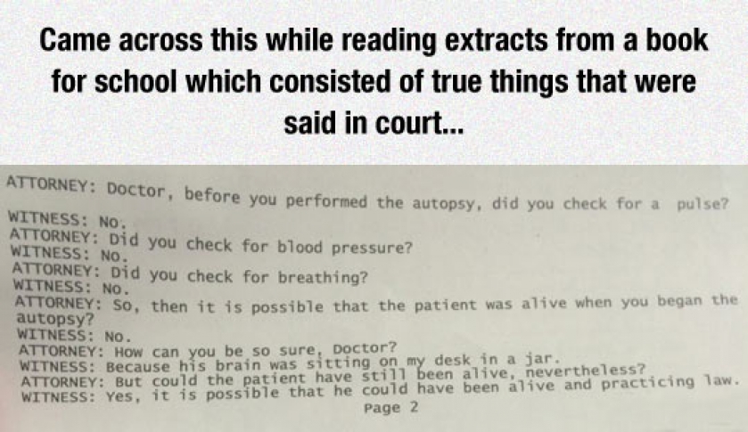 Things That Were Said In Court