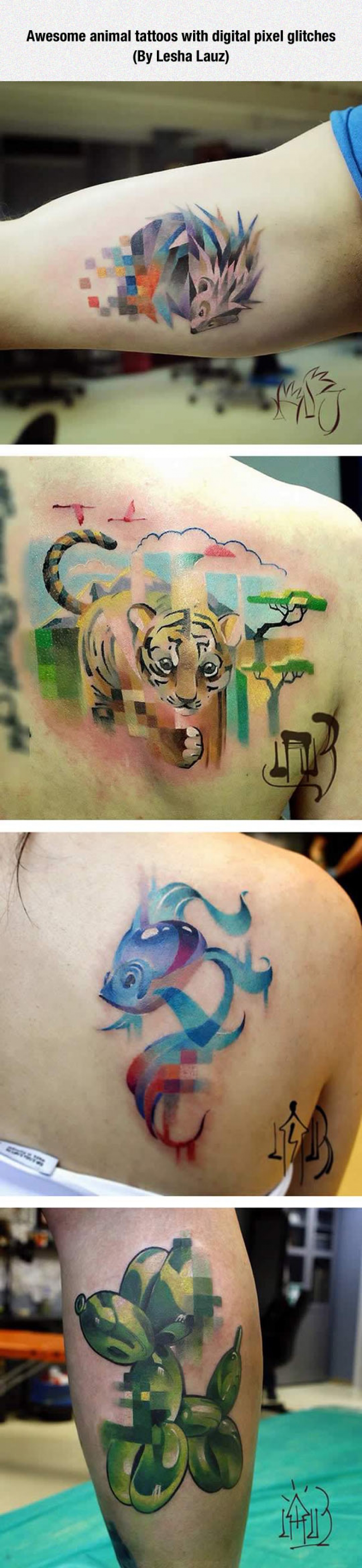 Glitch Art Tattoos