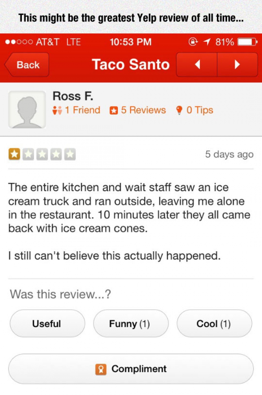 This Yelp Review Is Hilarious