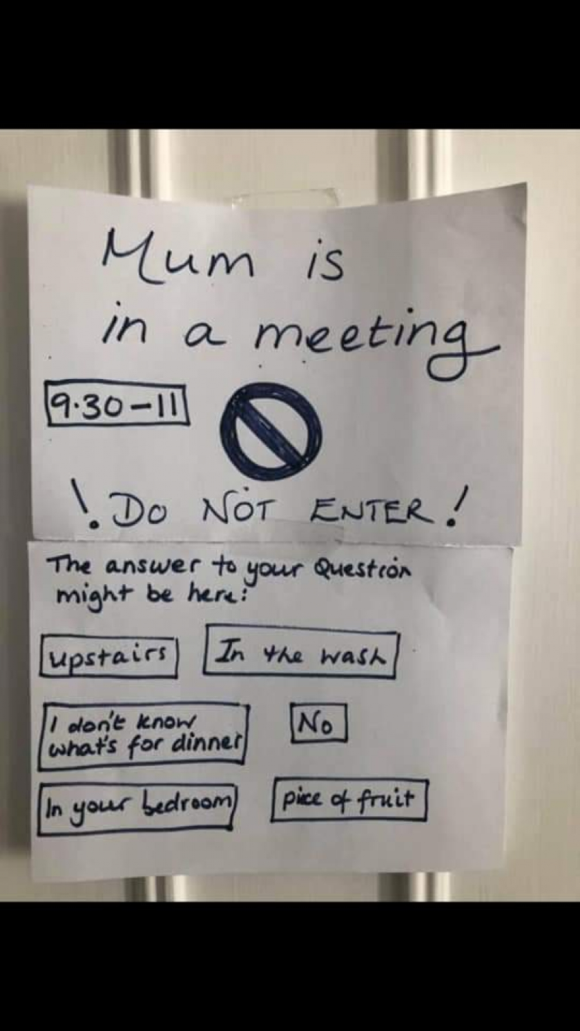 The joys of working from home.