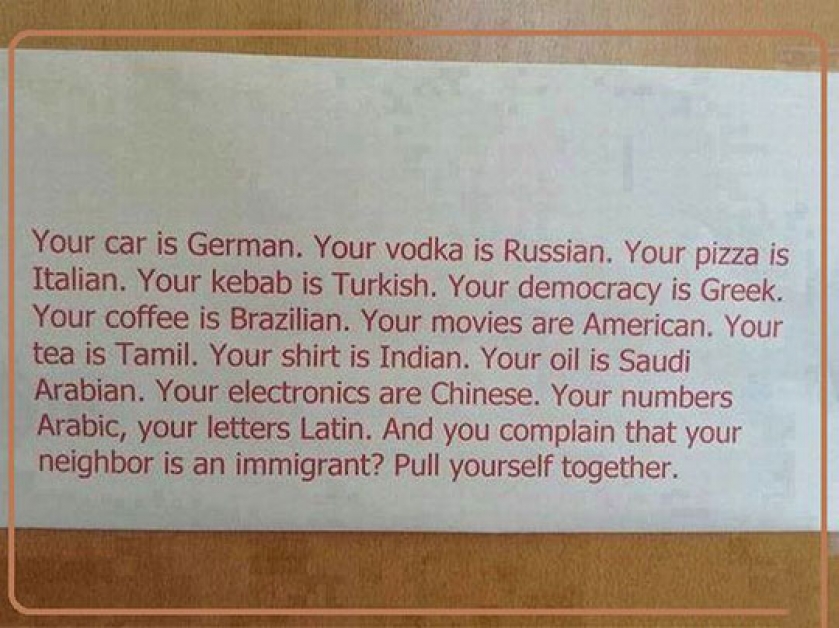 And You Complain About Immigrants?