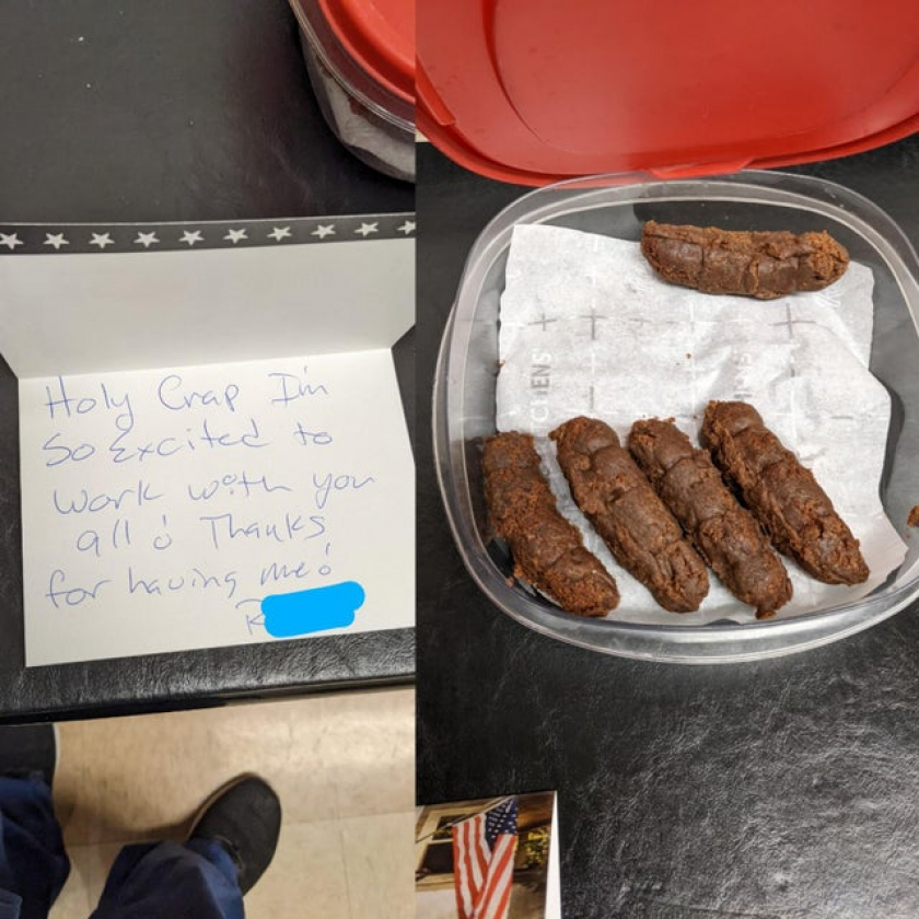 New employee starting today brought 