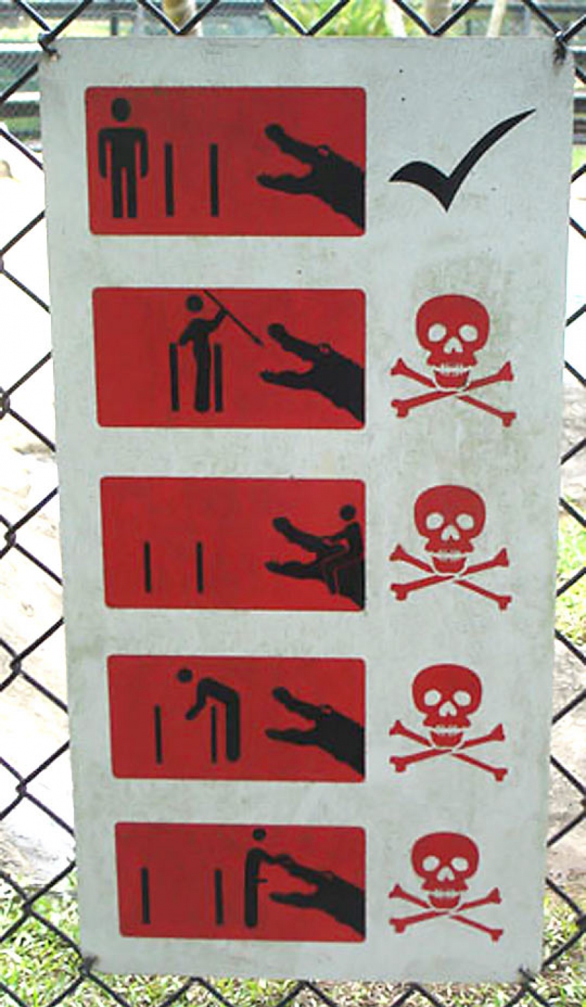 This Crocodile Warning Sign Is Too Specific