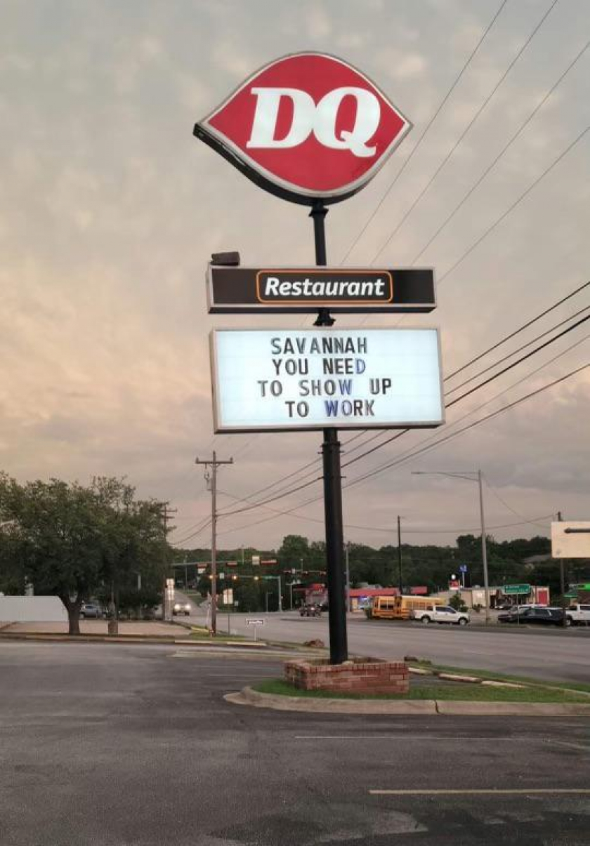 Dairy Queen near me has this on their sign