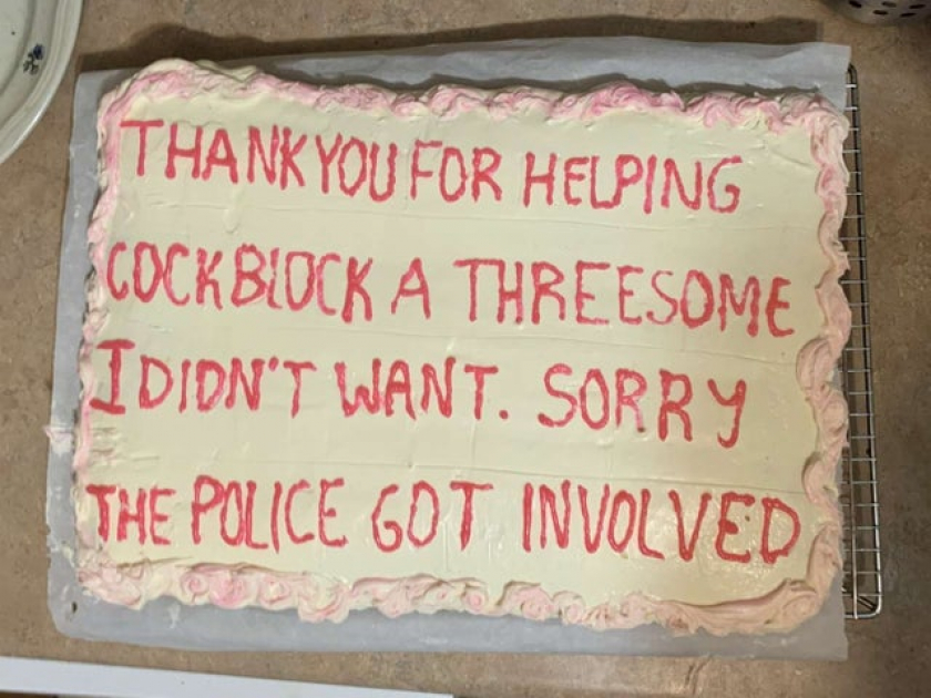 So last night was interesting... The cake was a nice touch though