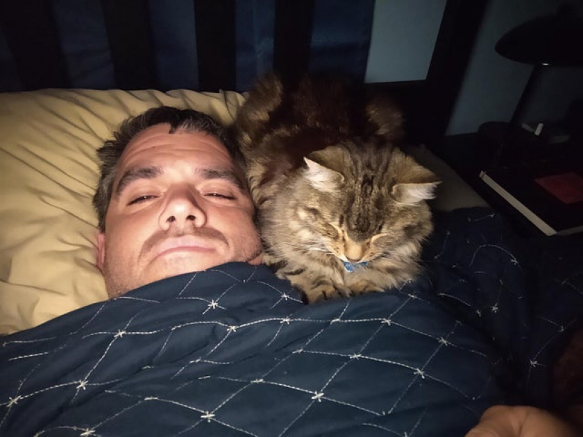 Because an entire half of a queen size bed isn't good enough.