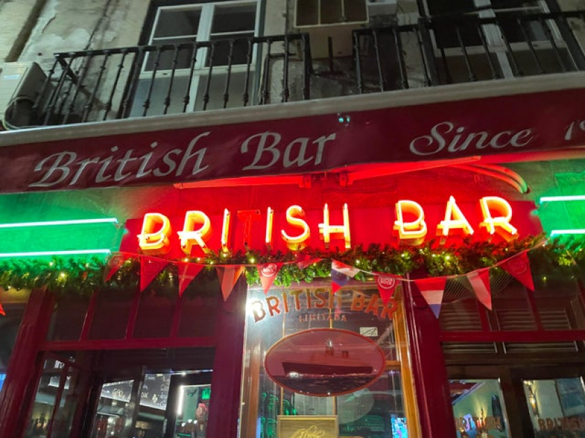 This neon sign has a strong accent