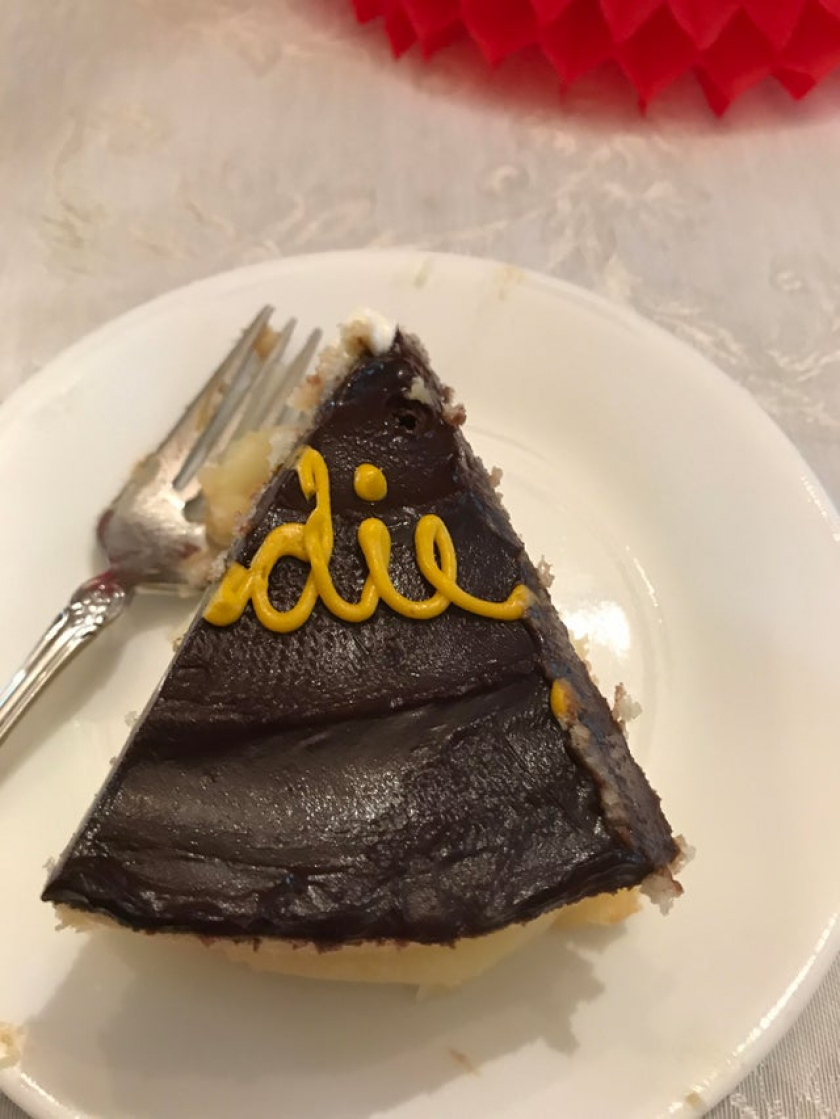 Mother-in-law just served me this piece of cake...