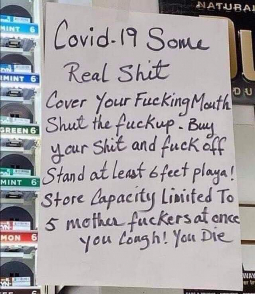 COvid-19 cautions.