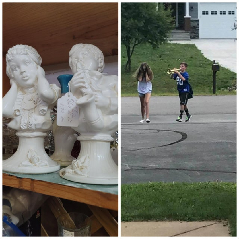 Found these statues in an antique shop in downtown sulphur, Oklahoma.