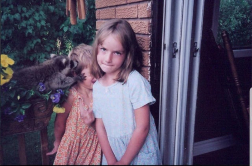 An actual picture taken off my fiancee and her sister in 2001.
