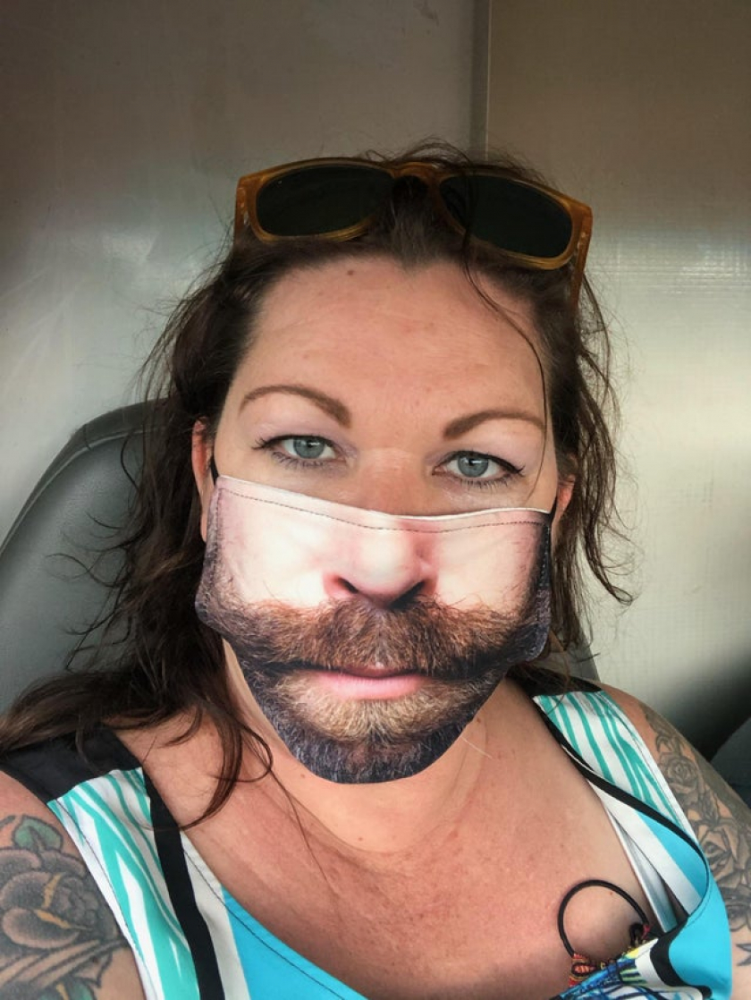 My sister's mask
