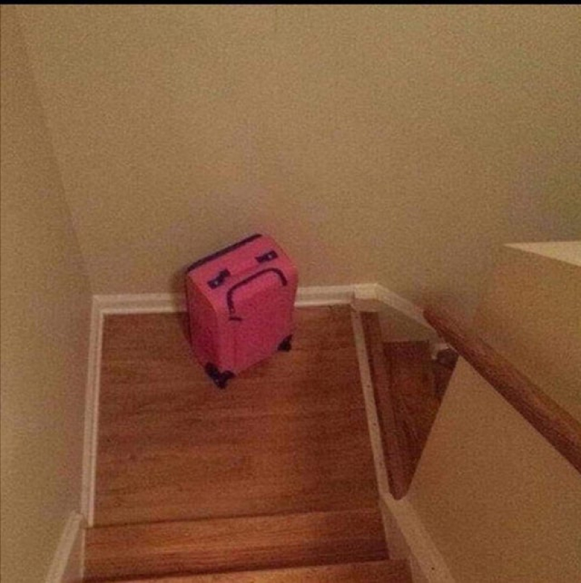 Just broke the news to my suitcase we won't be going on holiday this year. She is devastated.