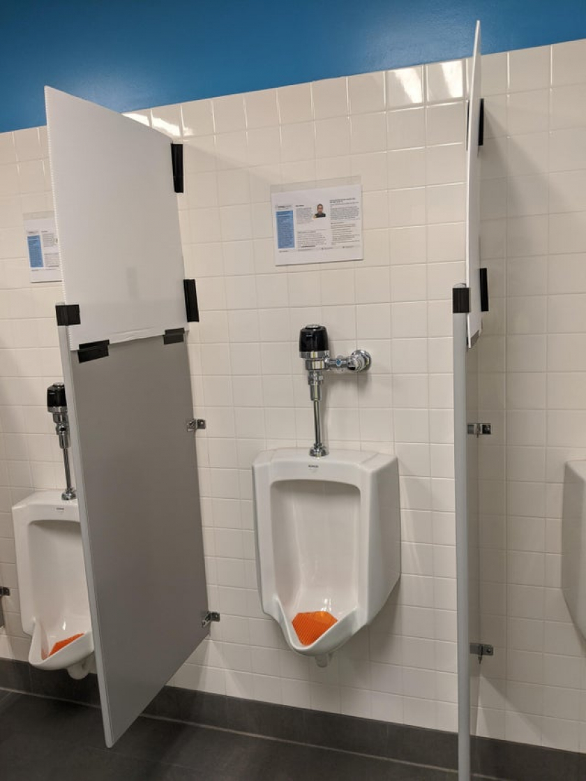 Seriously, though- why did it take a global pandemic to install anti-peek dividers in restrooms?