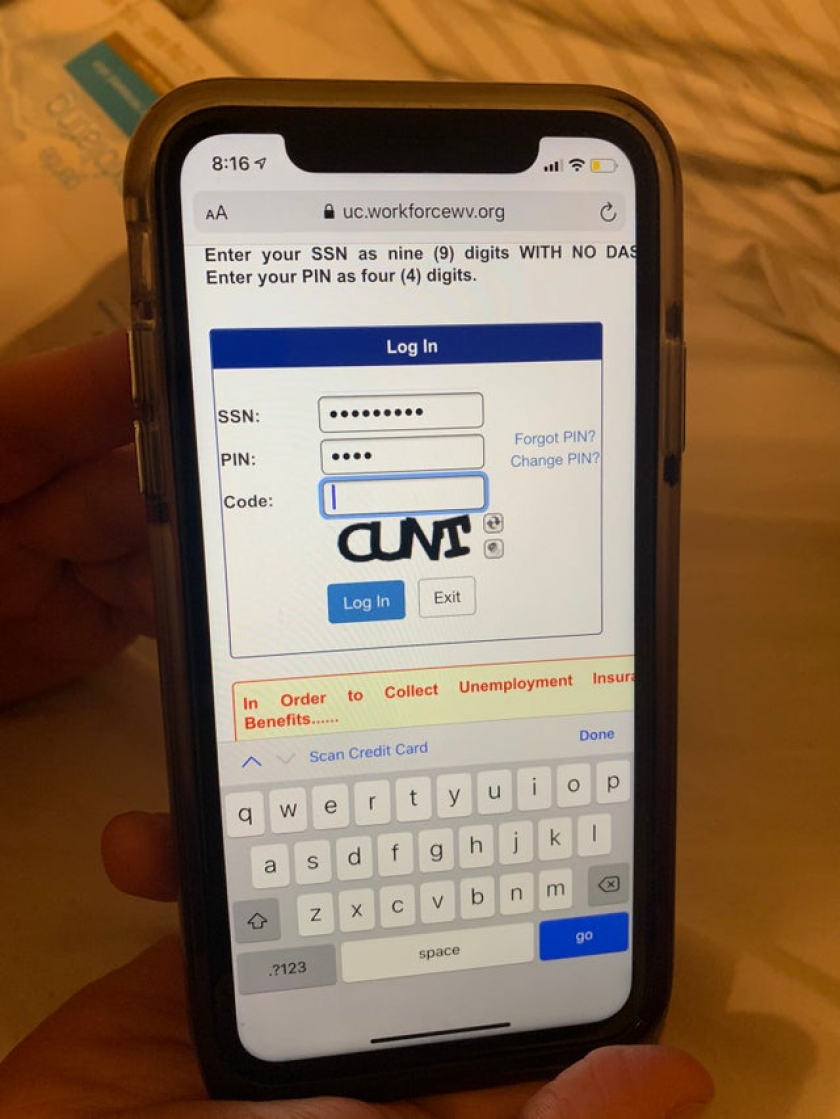 My wife is checking her unemployment claim and got the best/worst captcha EVER