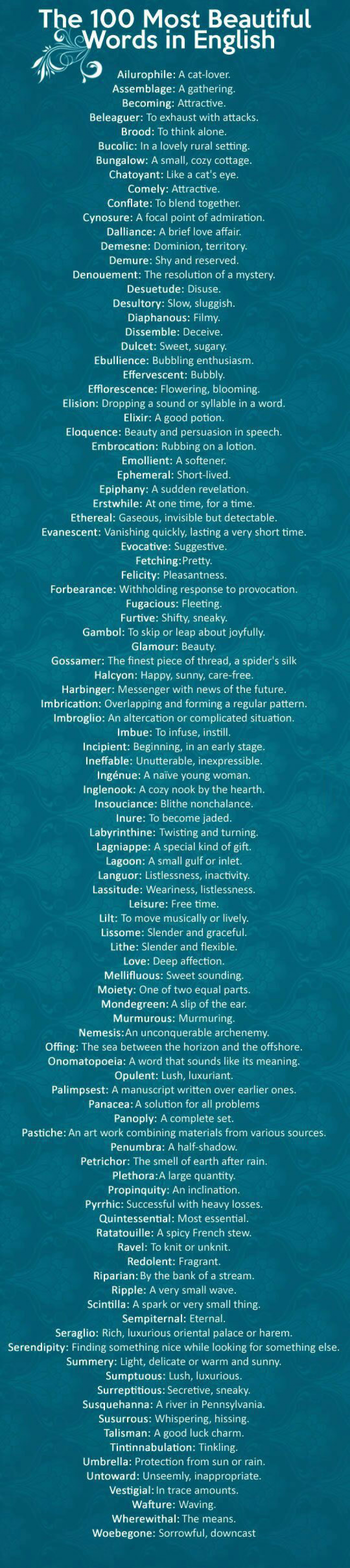 Beautiful English Words