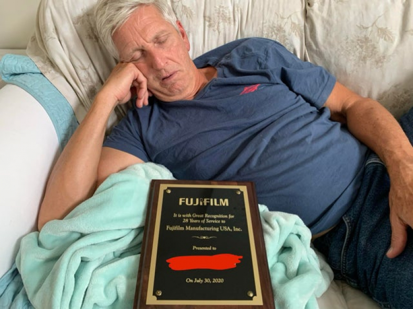 Dad retired today. He’s been home 5 min.