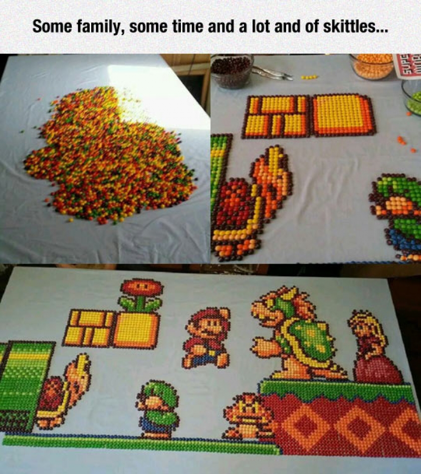 When You’re Bored And Have Lots Of Skittles