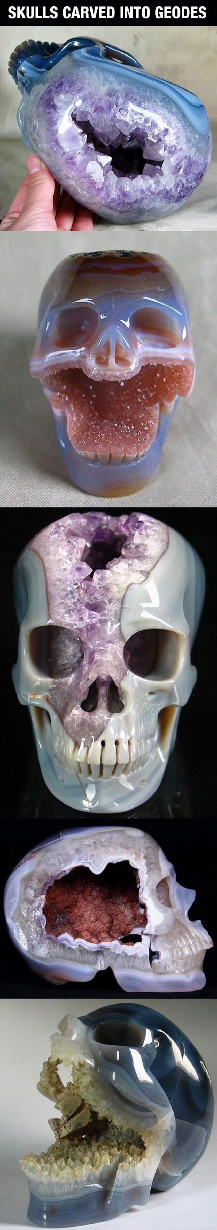 Precious Geode Skulls
