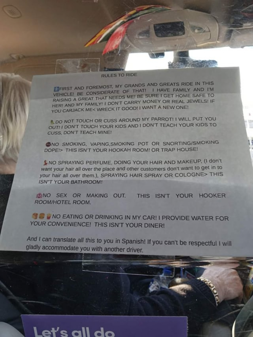 Granny's rules for the Lyft