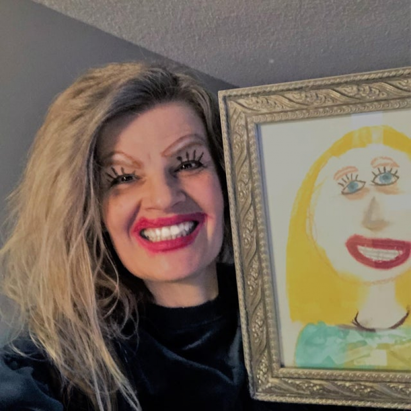 My kid did this portrait of me over 10 years ago. I still look the same, IMO.