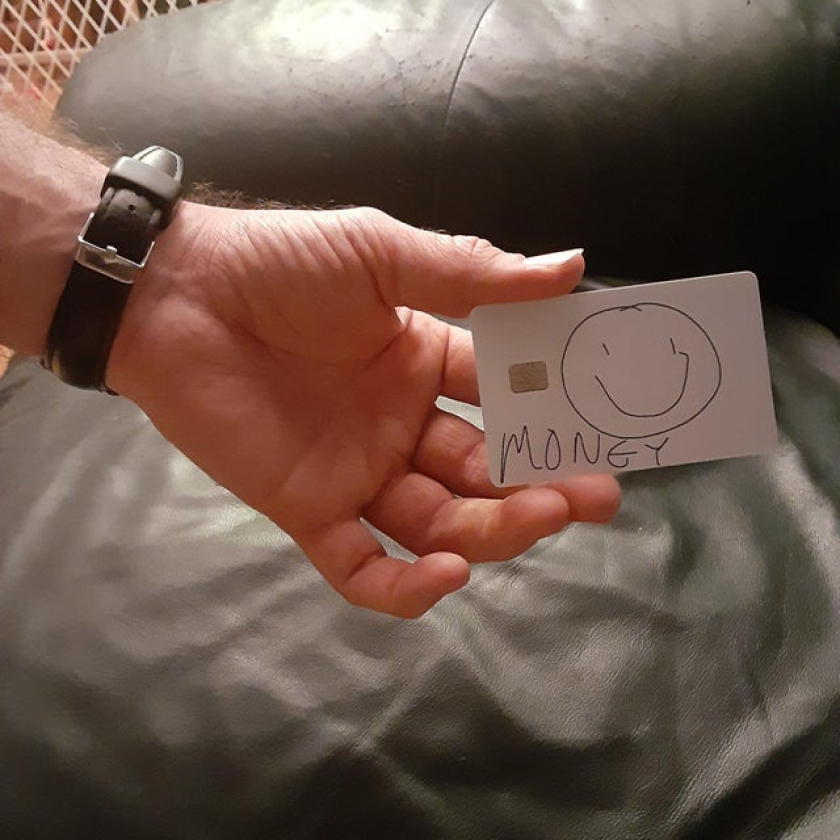 My husband was so excited about his custom card
