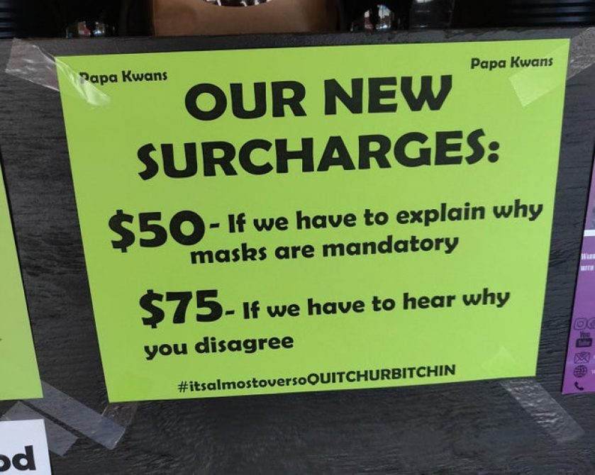 This sign at a coffee shop