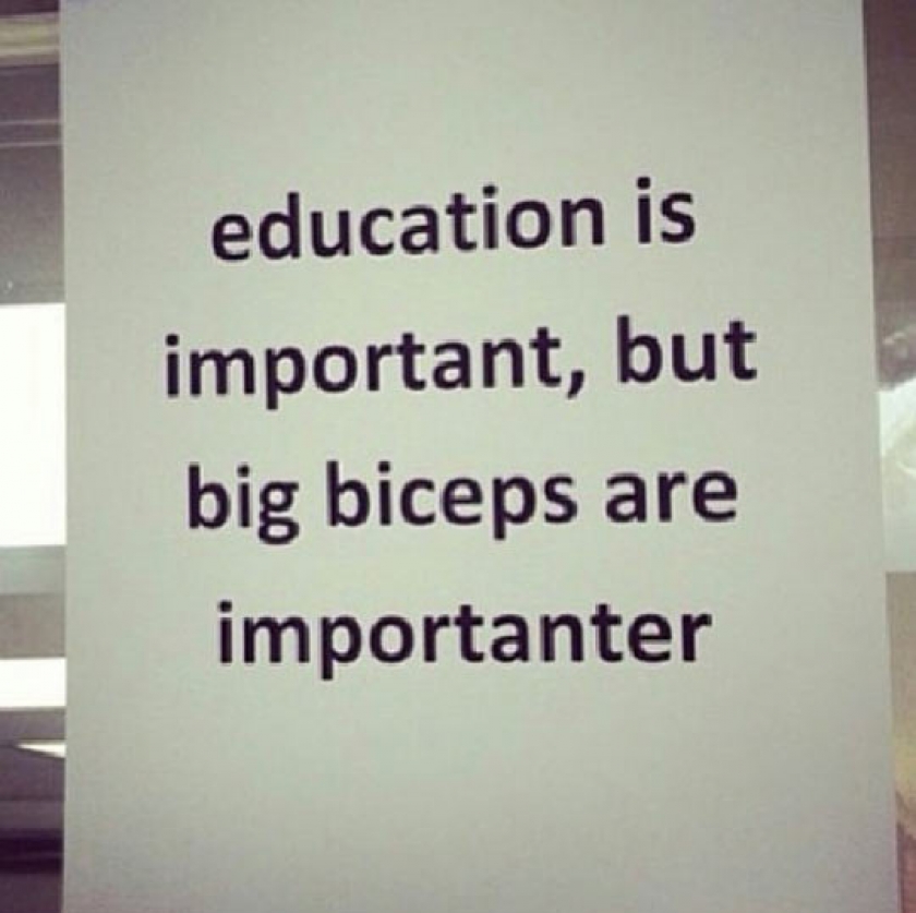 Sign At The Gym