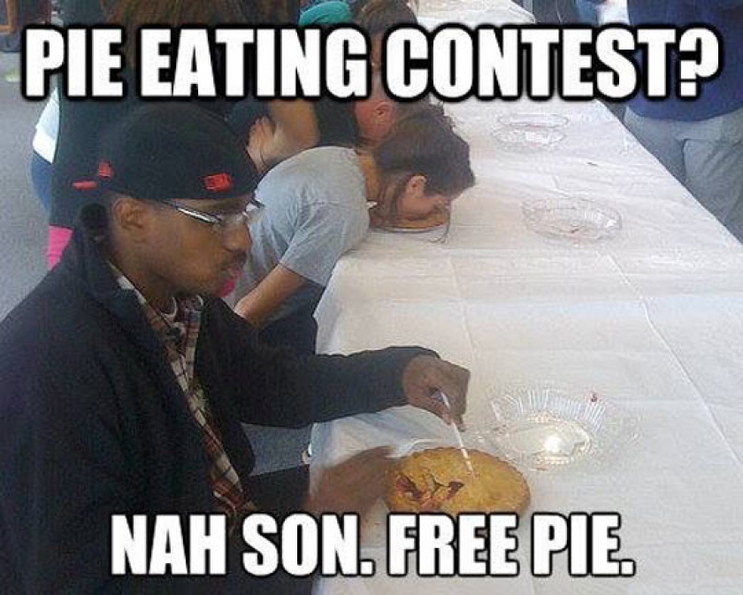 Me On Pie Eating Contest