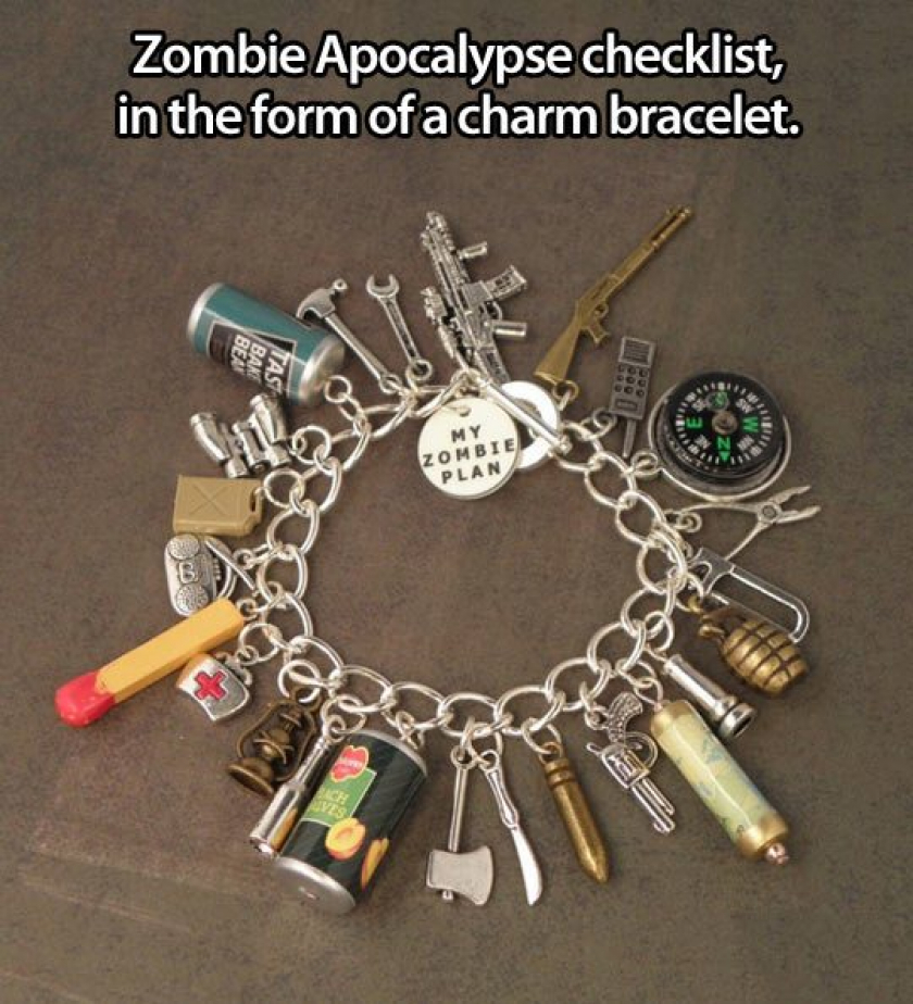 Zombie Apocalypse Checklist Bracelet