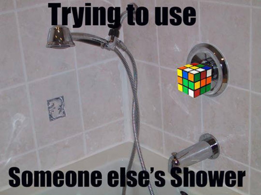 Trying To Use Someone Else’s Shower