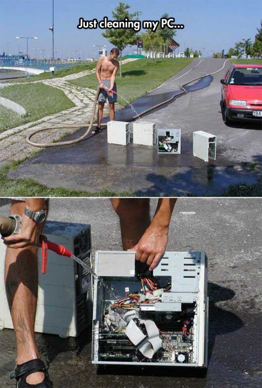 He Cleans It With Such Enthusiasm