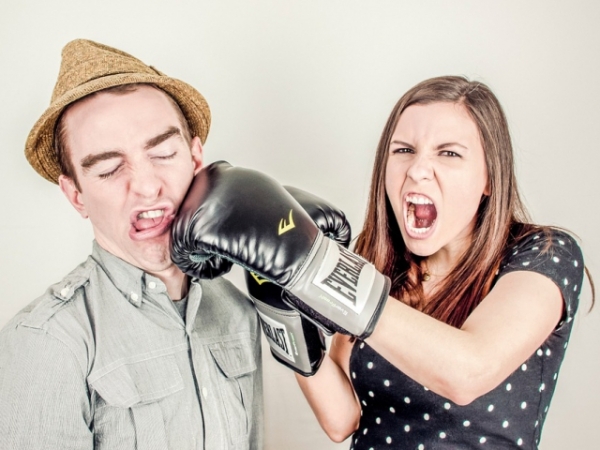 When you have an argument, you're usually the one to...