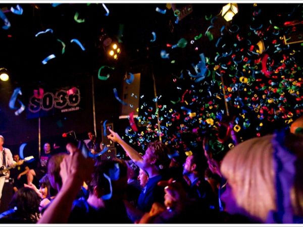 Where do you usually end up at a party?