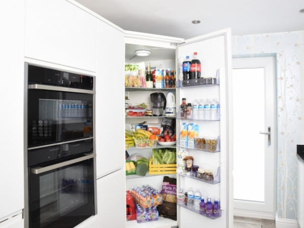 When you open your refrigerator, you see: