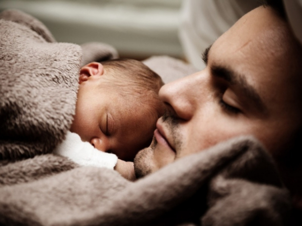 Who should get up in the middle of the night when the baby cries?