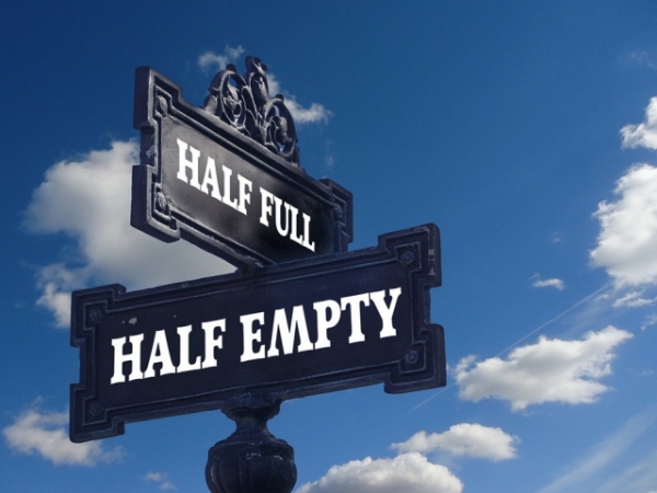 Do you usually see the glass as half full or half empty?