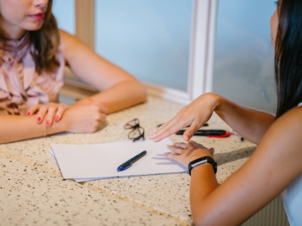Which of the following is acceptable at a business meeting?