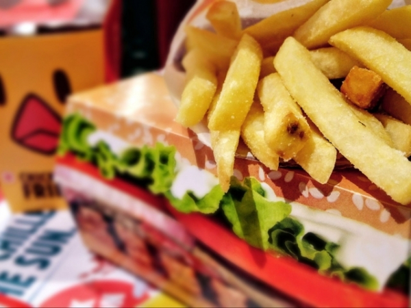 You stop to get some food on the way home from the mall. What do you get?