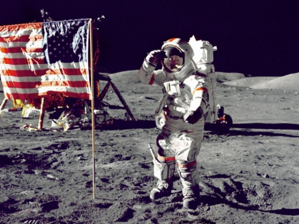 Which year did man step on the moon?
