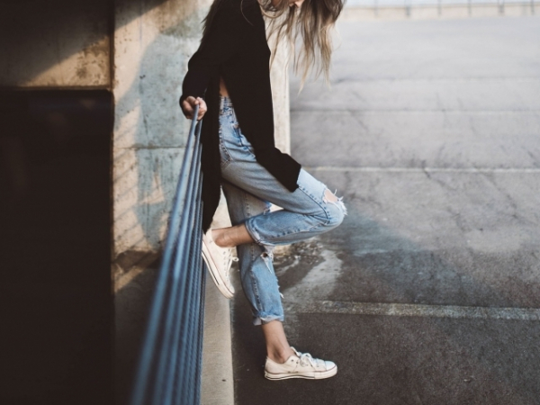 The day calls for walking about a city. What kind of shoes do you wear?