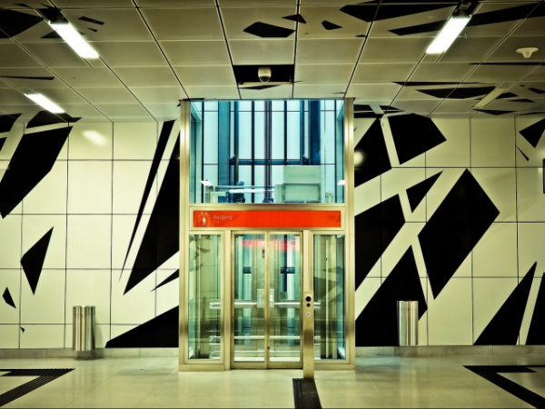 If there's only you and one other person in an elevator, you....