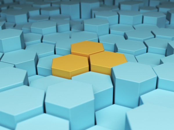 What shape is colored yellow in the picture?