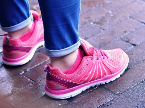 Your feet are the most comfortable in ______ shoes.