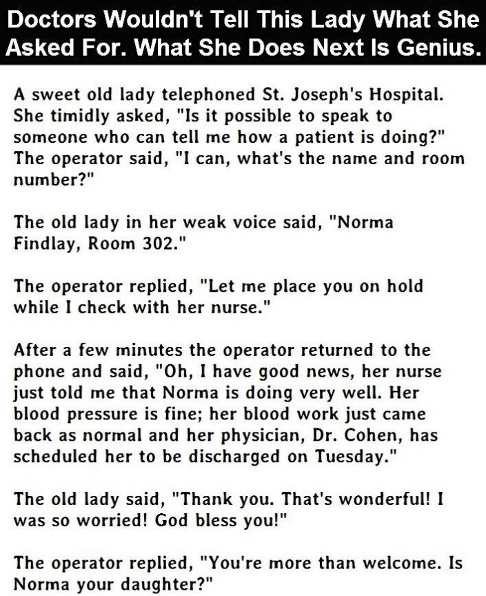 The Smartest Old Lady Ever. This is Priceless.