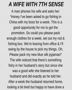 A WIFE WITH 7TH SENSE!