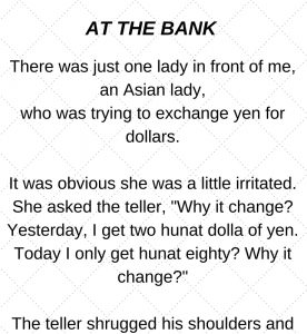 Funny Story in the bank