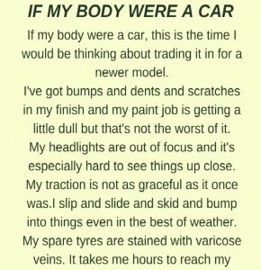 If my body were a car...